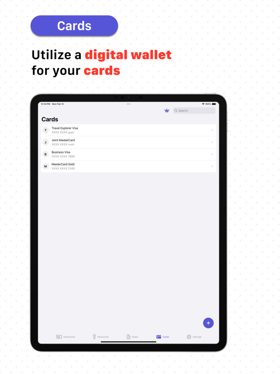 Risk Free Password Manager iPad screenshot 8 - Productivity app