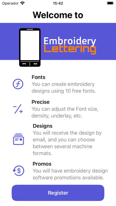 Screenshot #1 pour Embroidery Lettering