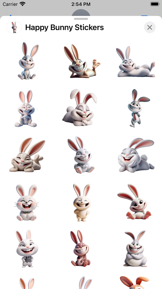 #1. Happy Bunny Stickers (iOS) بواسطة: Paul Scott