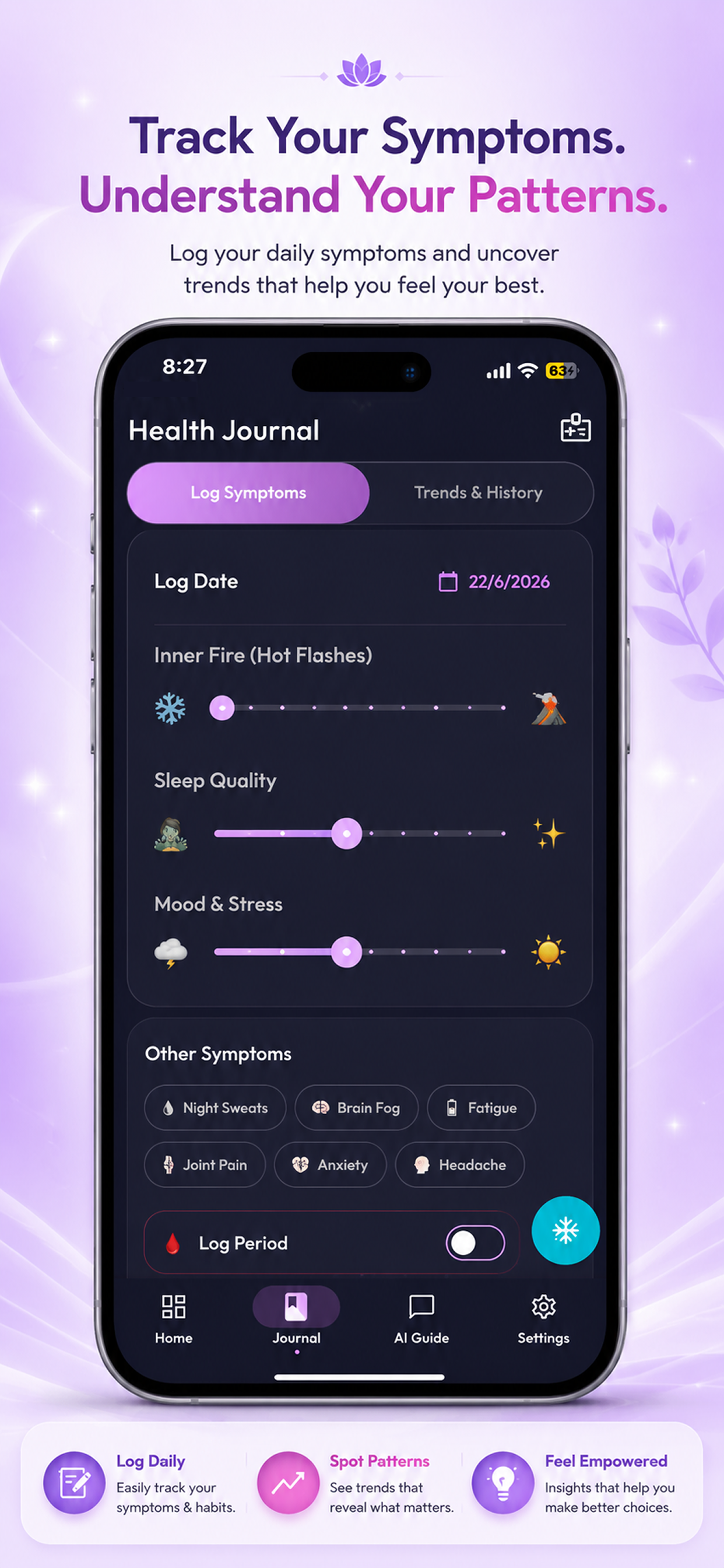 MenoQuest: Menopause Tracker screenshot 3