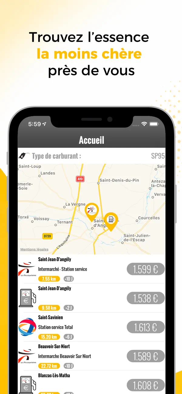 Screenshot #1 pour Prix carburant