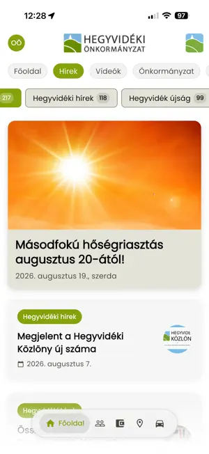 Hegyvidék alkalmazás screenshot 4