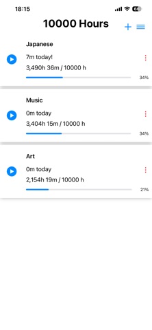10000 Hours Tracker Screenshot 1 of 6
