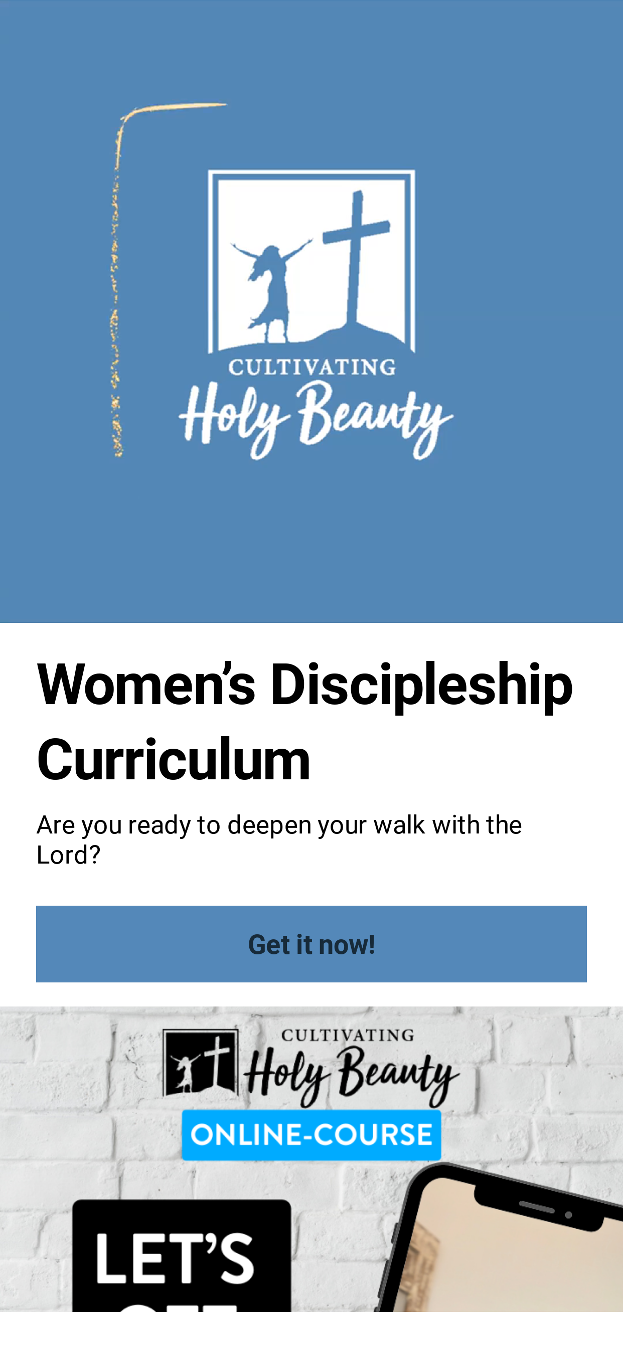 Cultivating Holy Beauty