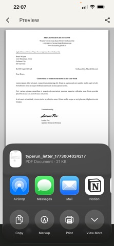 TypeRun: Docs to PDF screenshot