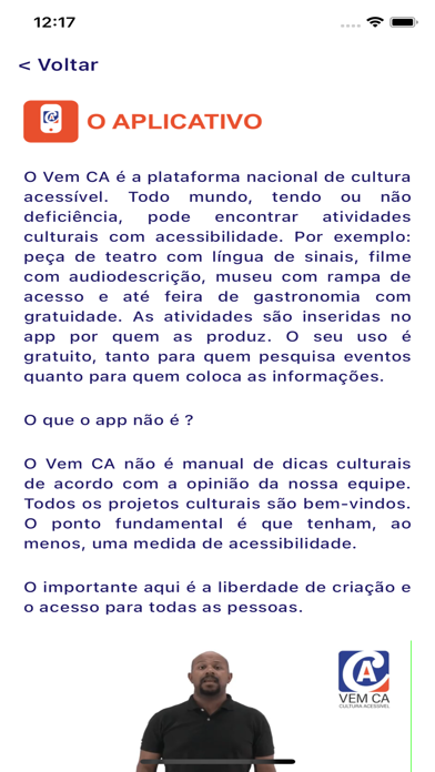 Vem CA - Cultura Acessível Screenshot