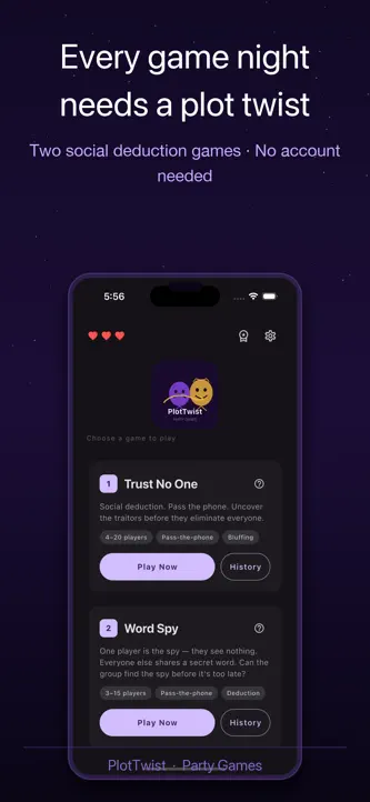 PlotTwist Party Games screenshot 1