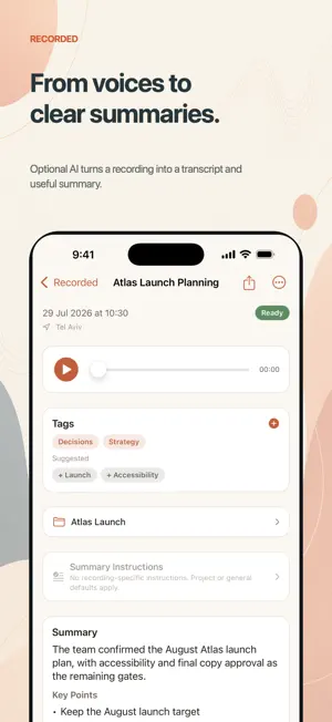 Recorded AI: Meeting Notes screenshot 2