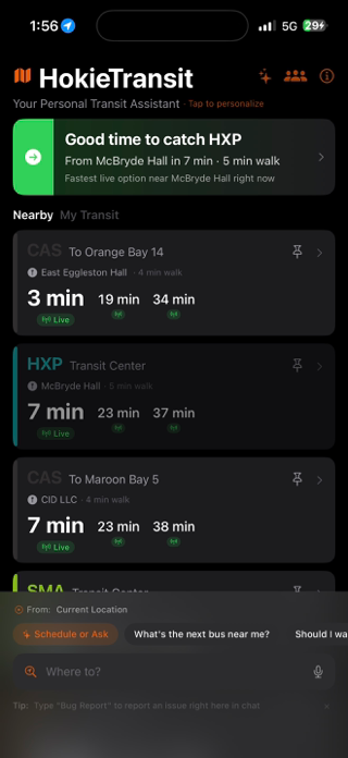 HokieTransit Screenshot 1 of 5