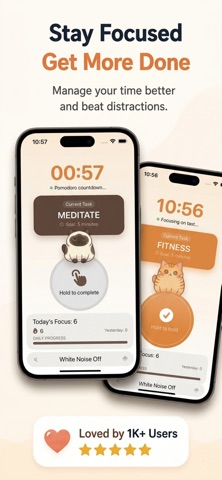 Focus Cat: Focus Timer & To-Do iPhone screenshot