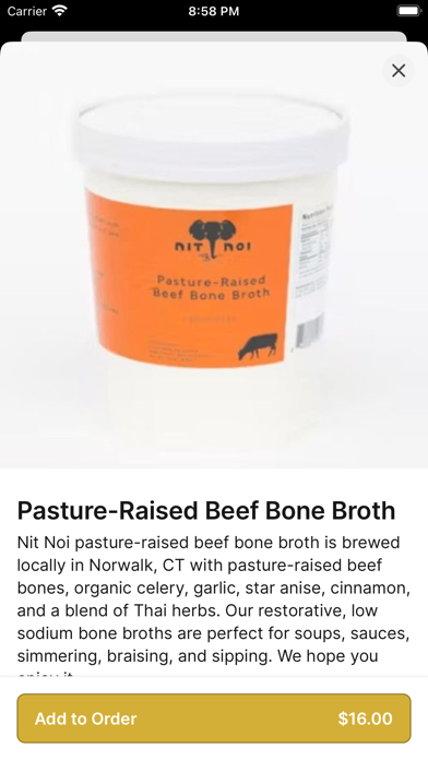 Nit Noi CT iPhone screenshot 3 - Food & Drink app