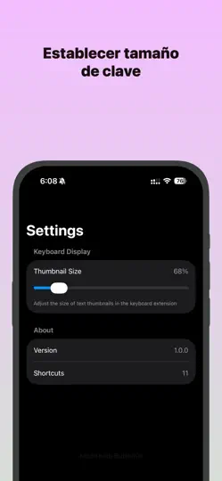 Captura de pantalla de Keyboard Clipboard en iPhone 6