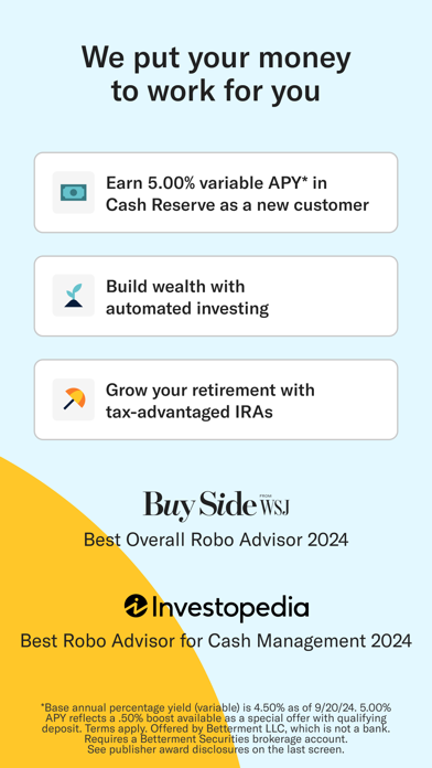 Betterment Invest & Save Money Screenshot 2 - AppWisp.com Betterment Invest & Save Money Screenshot 2 - AppWisp.com