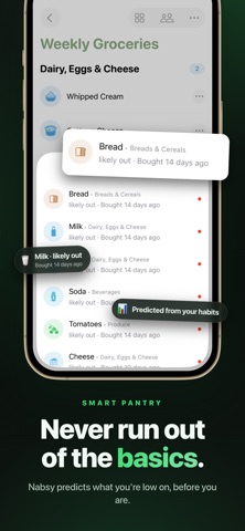 Nabsy: Grocery & Shopping List screenshot