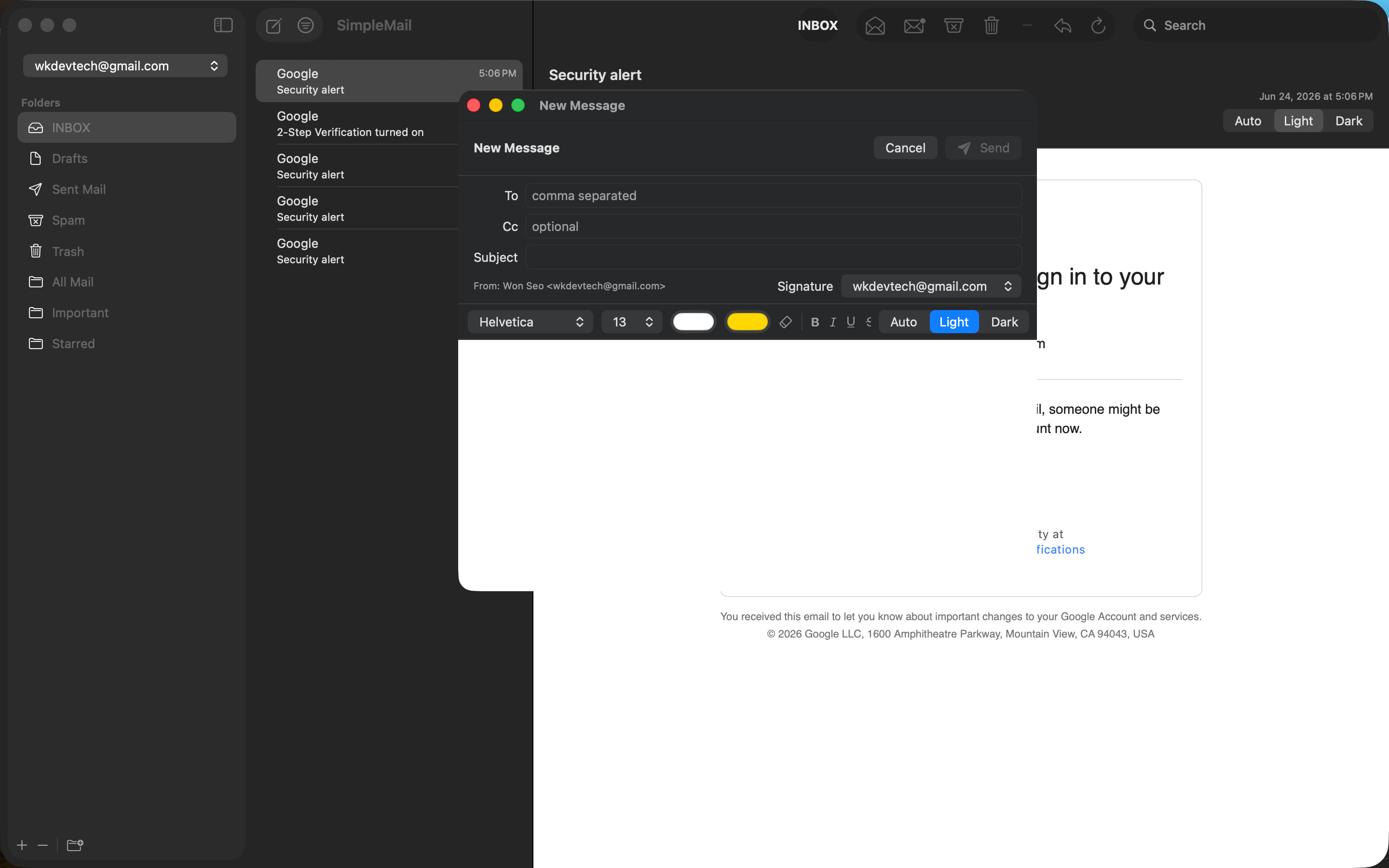 SimpleMail by WK screenshot 9