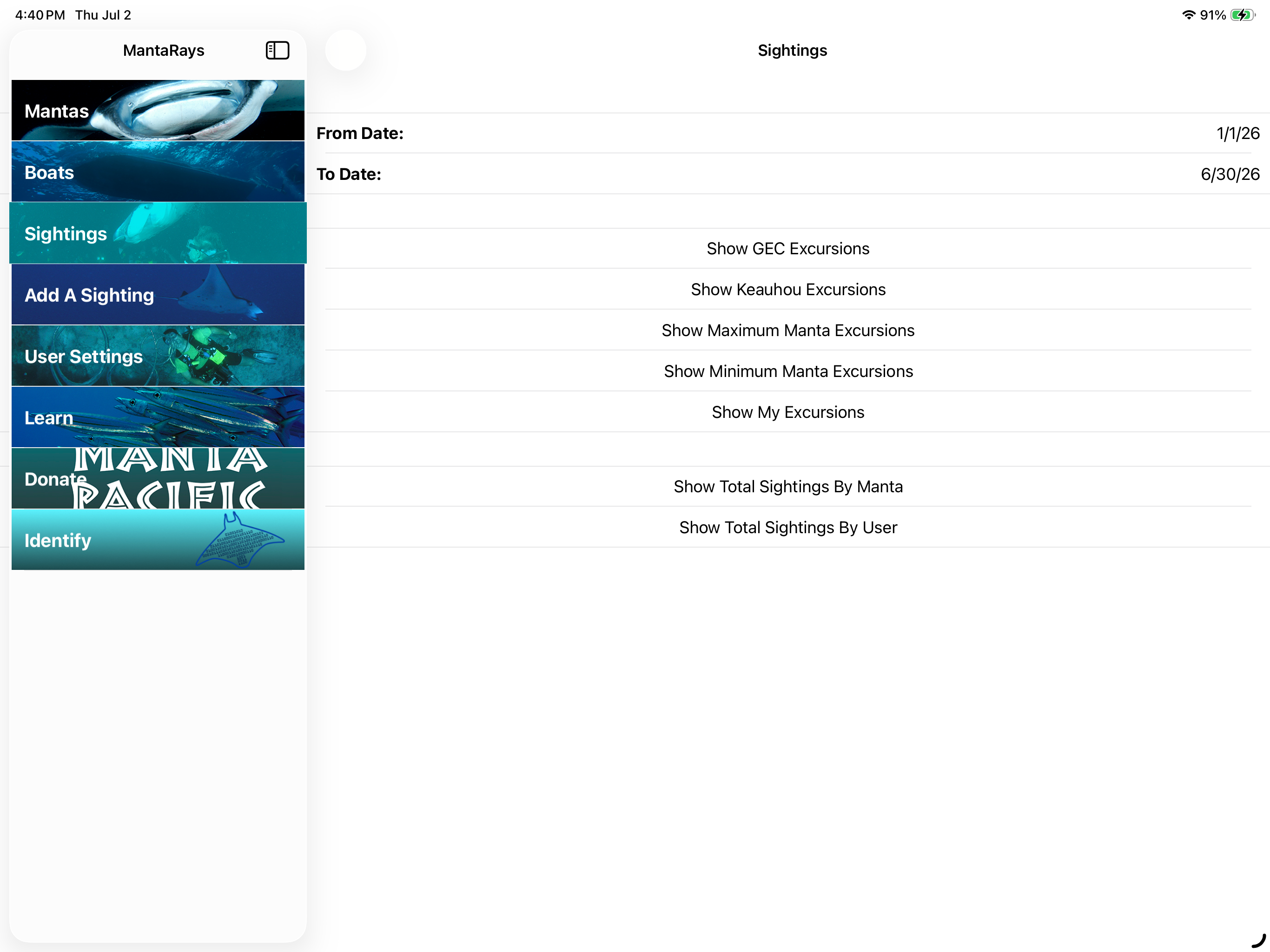 Manta Ray Tracker screenshot 17