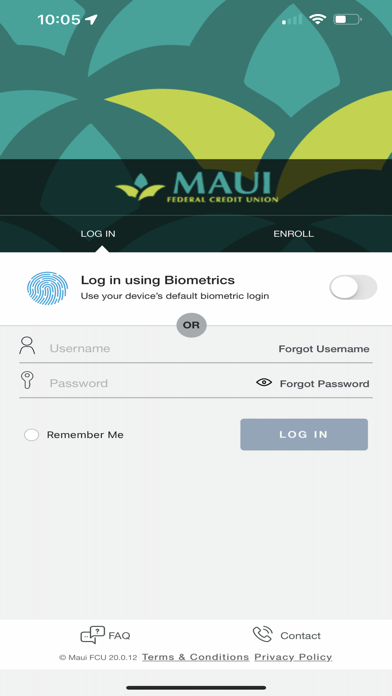 Maui FCU Credit Card Screenshot