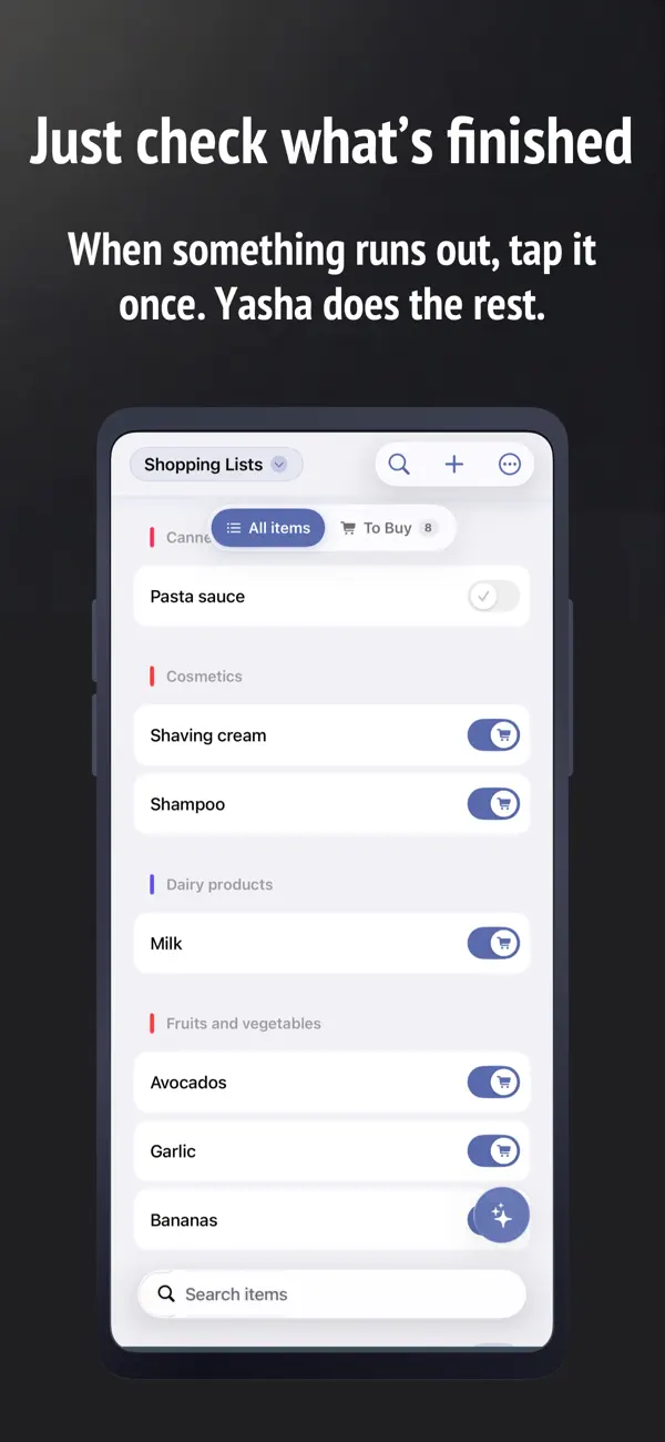 Screenshot #2 pour Grocery list made easy: Yasha