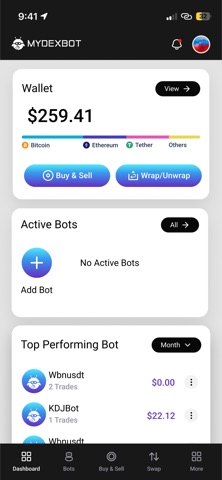 MyDexBot: DeFi Bot Trading Screenshot 2 of 10