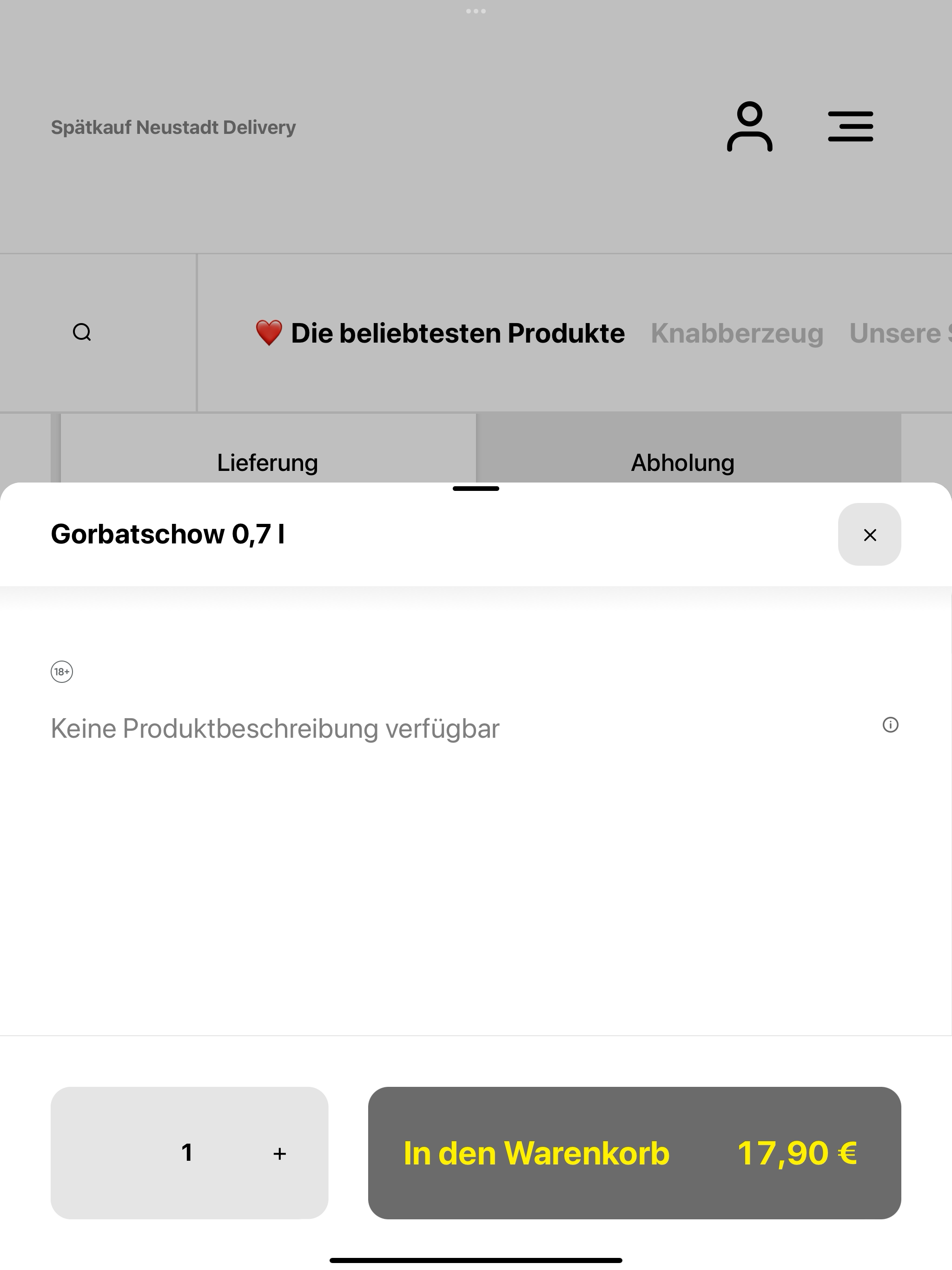 Spätkauf Neustadt Delivery