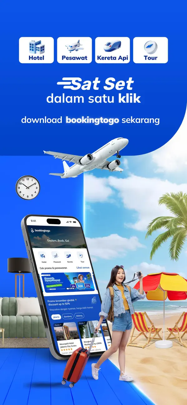 Screenshot #1 pour bookingtogo: Tiket & Hotel