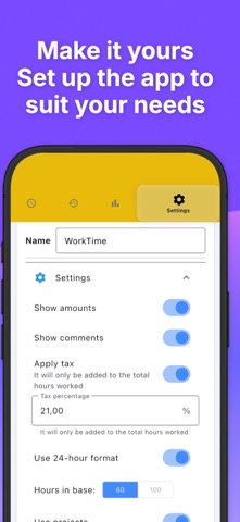 WorkTime: Hours Tracker Log screenshot 7