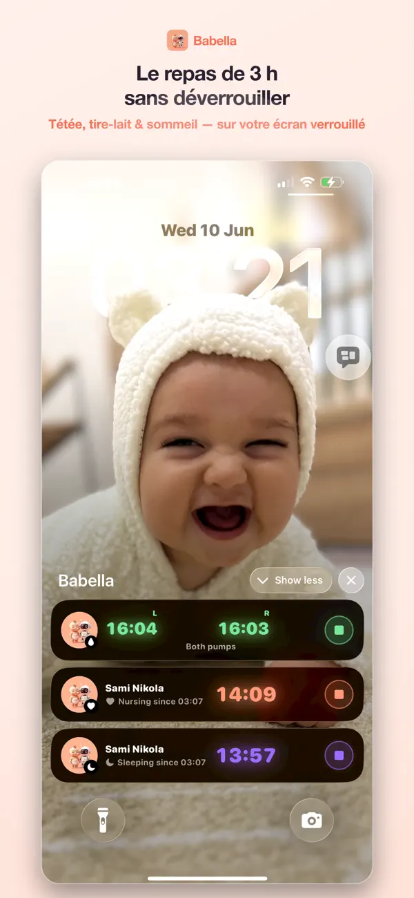 Screenshot #2 pour Babella: Suivi Bébé & Sommeil