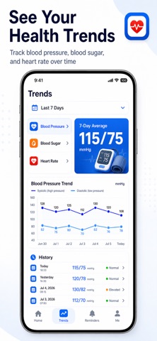 Health Tracker: BP, Heart&BMI iPhone screenshot
