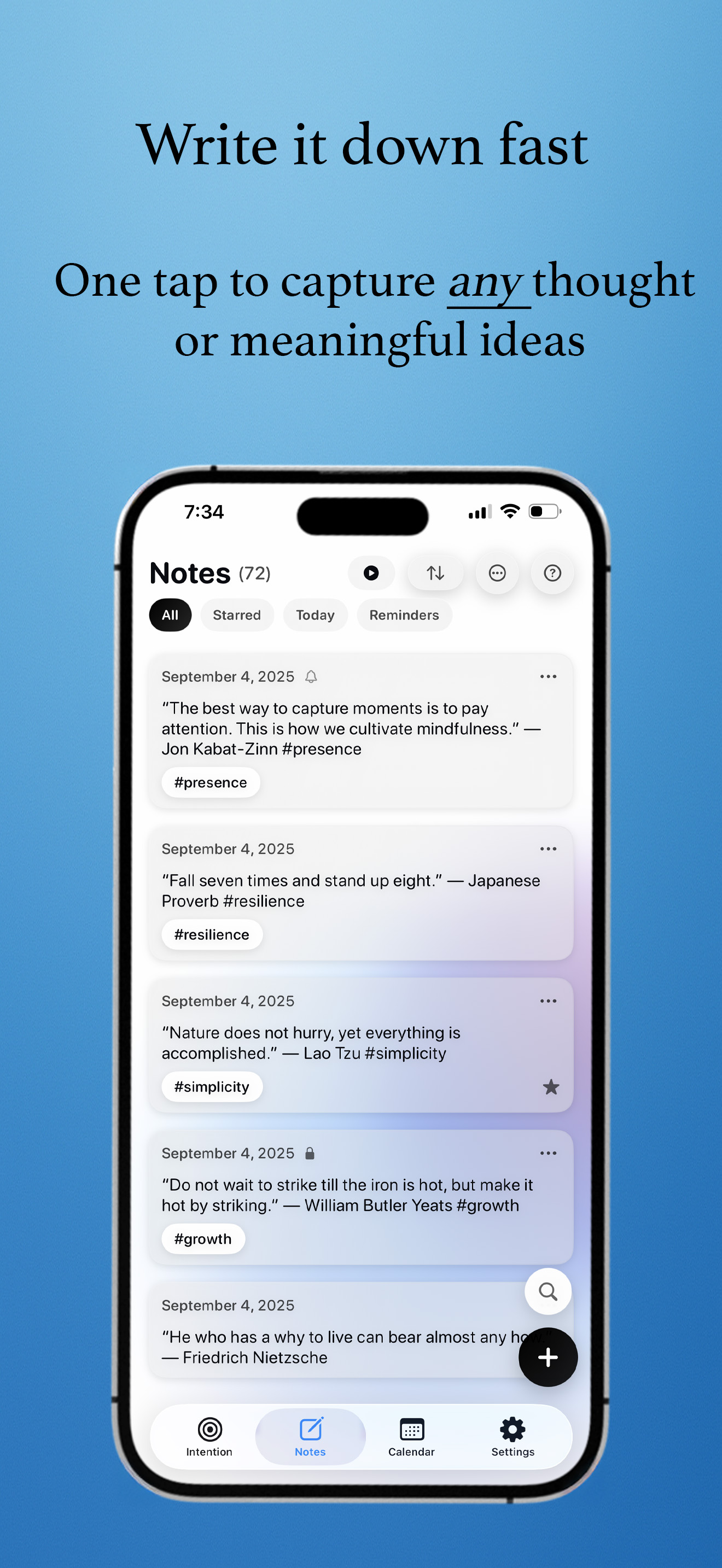 Intent Note screenshot 2