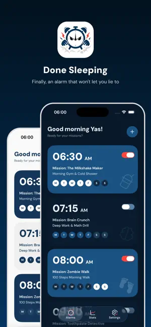 Done Sleeping: Mission Alarm screenshot 1