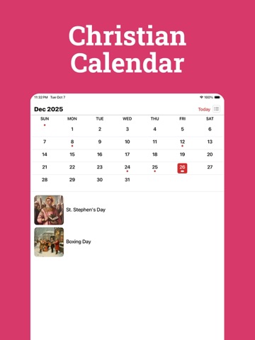 Bible Chat & Calendar 2026 iPad screenshot