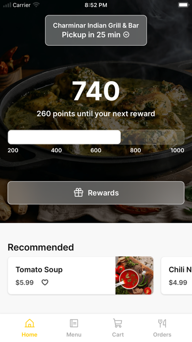 Charminar Indian Grill & Bar iPhone screenshot 1 - Food & Drink app