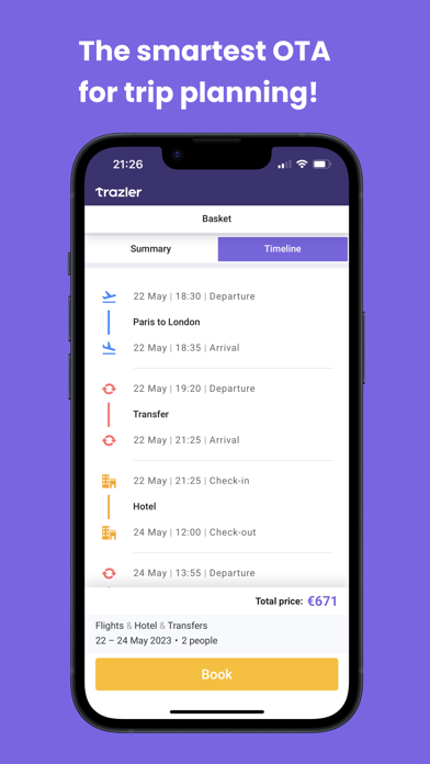 Trazler - Trip Booking Screenshot