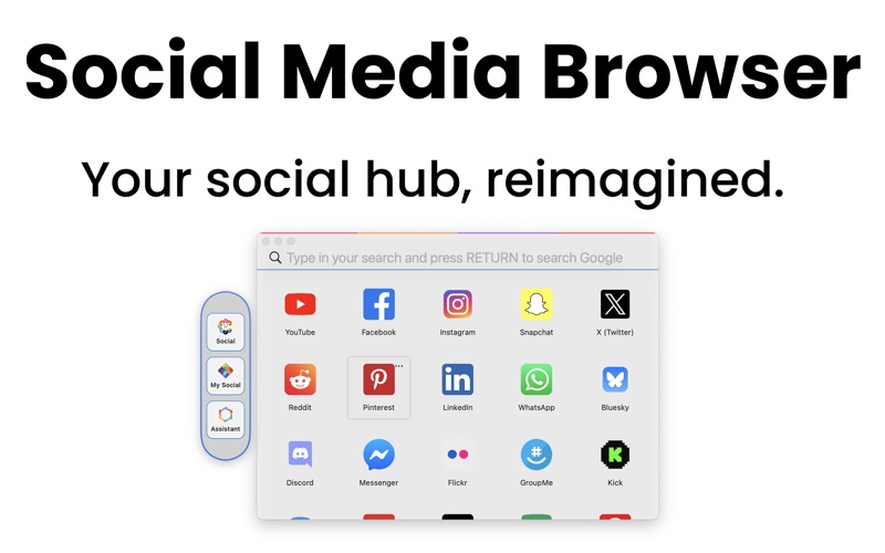 Social Media Browser ® app screenshot