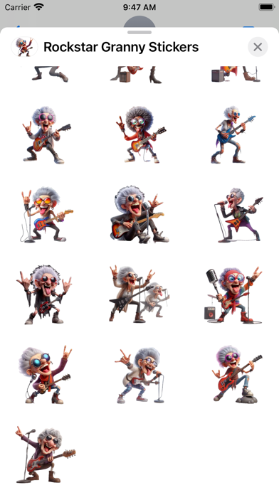 Screenshot #3 pour Rockstar Granny Stickers
