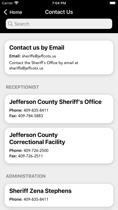 Jefferson County Sheriff TX Screenshot