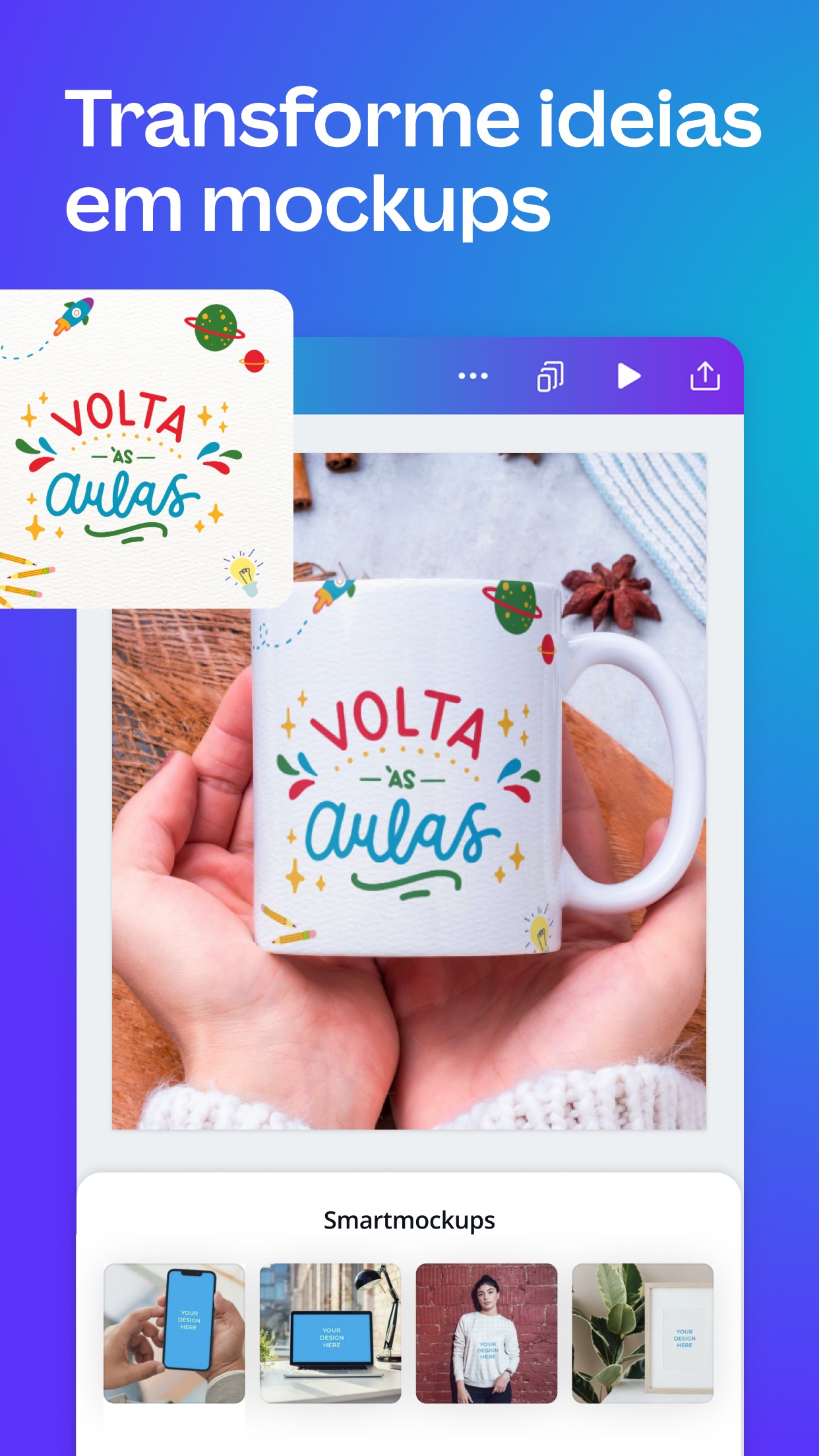 Screenshot do app Canva: Desenho e Editor de IA