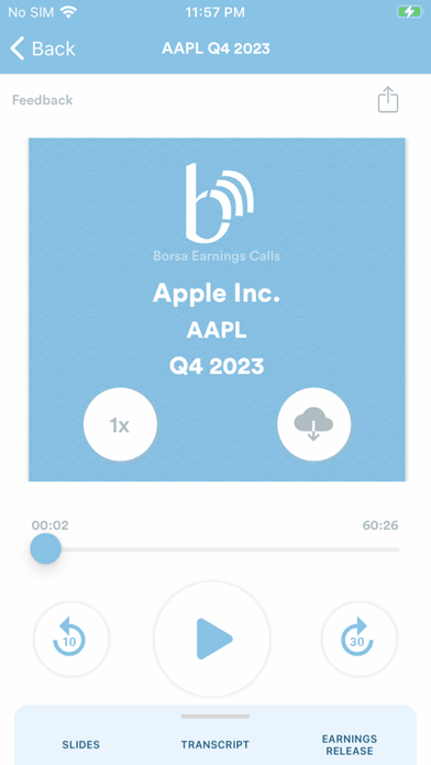 Earnings Calls Screenshot