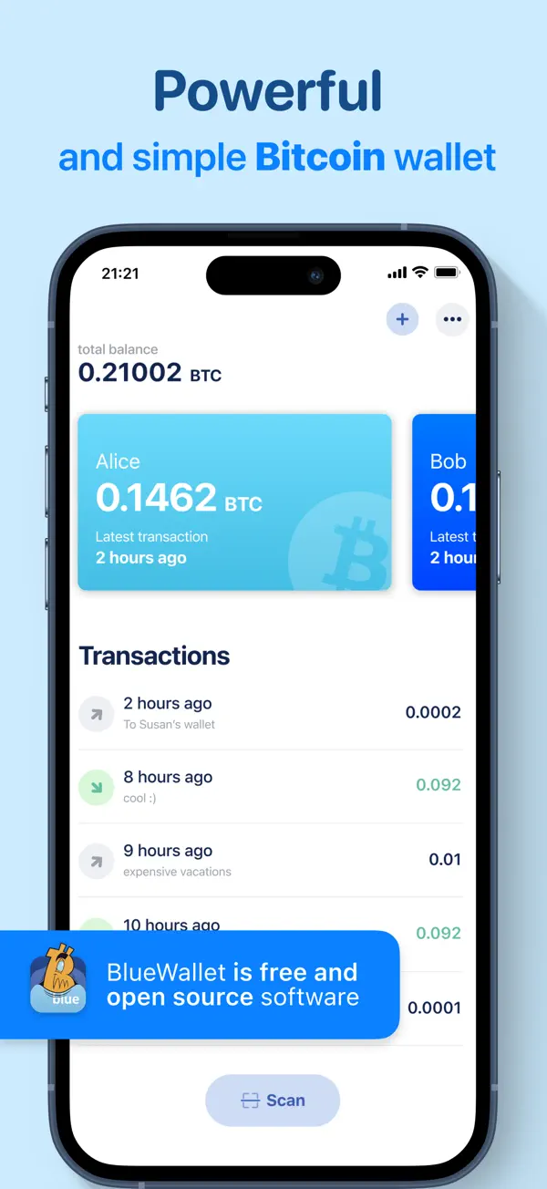 Screenshot #1 pour BlueWallet - Bitcoin wallet