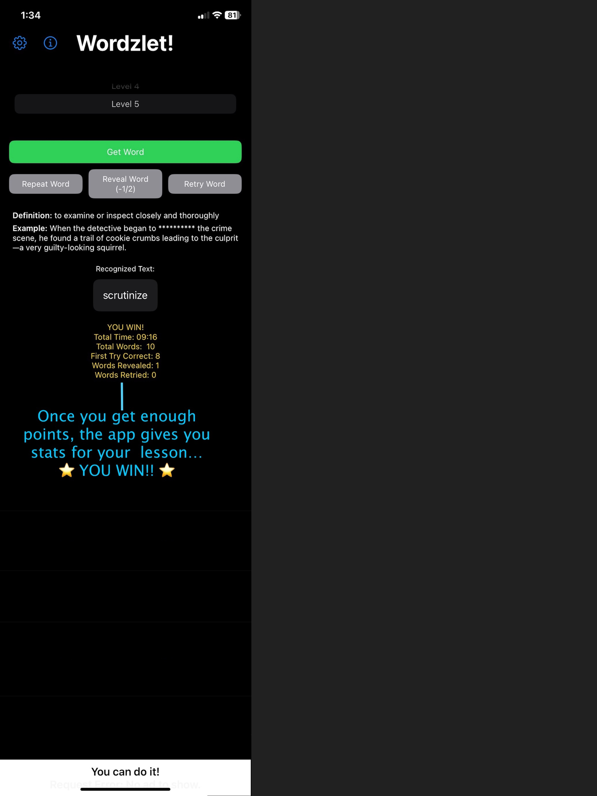Wordzlet!: Writing Game