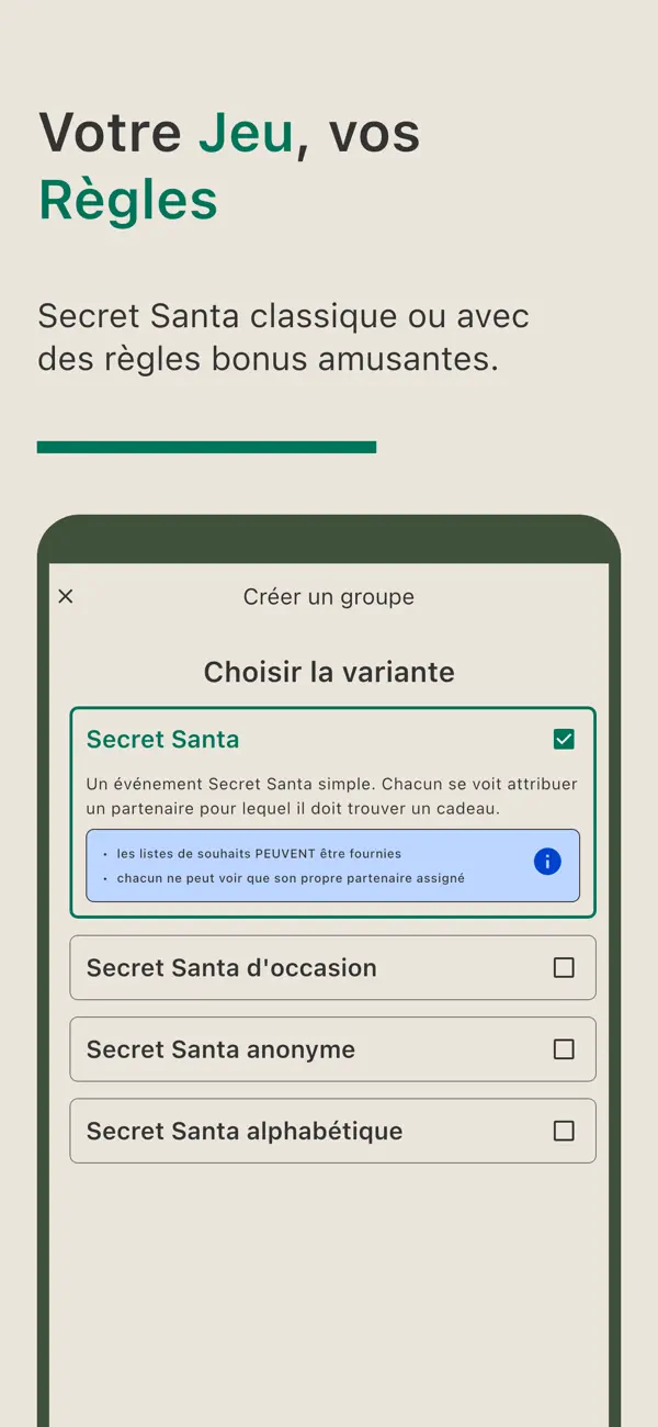 Screenshot #2 pour Aide Secret Santa App