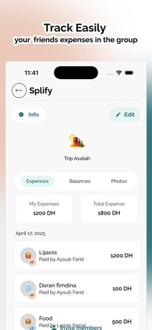 Splify - Track Group Expenses screenshot