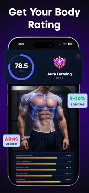LiftMaxx - AI Physique Score screenshot 1