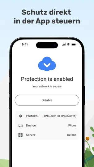 Screenshot von AdGuard DNS auf dem iPhone 4
