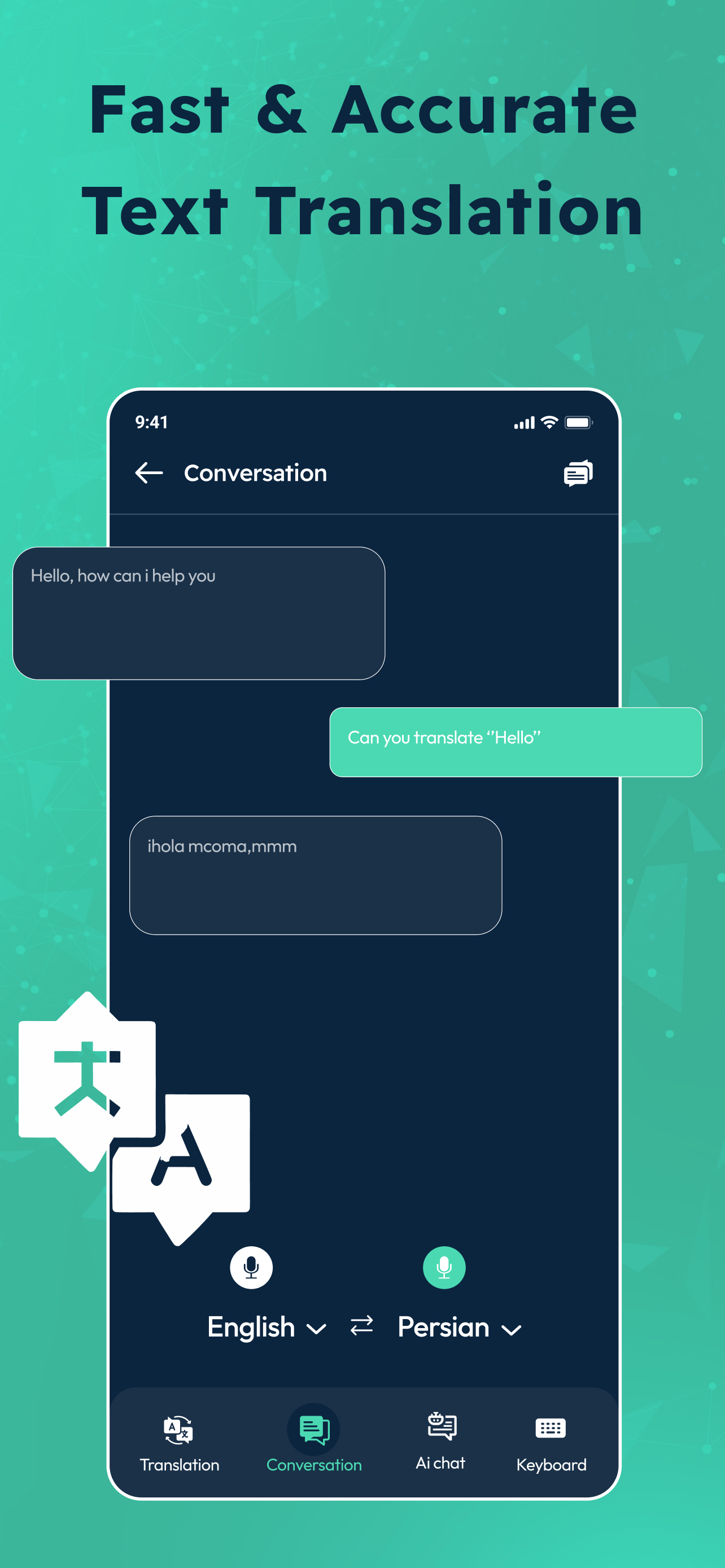 AI Translator Voice and Text