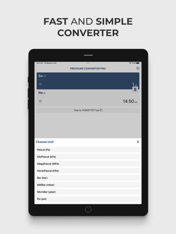 Screenshot #4 pour Pressure Converter Psi Bar Pas