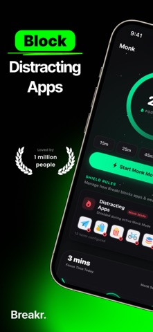 Breakr - Block Apps & Focus Screenshot 2 of 7