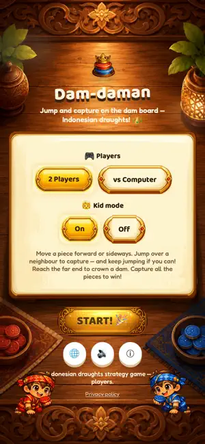 Dam-daman: Indonesian Draughts screenshot 2