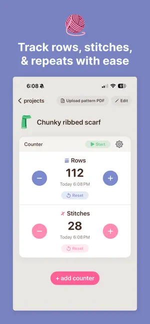 CozyKnit: Knitting Companion screenshot 2