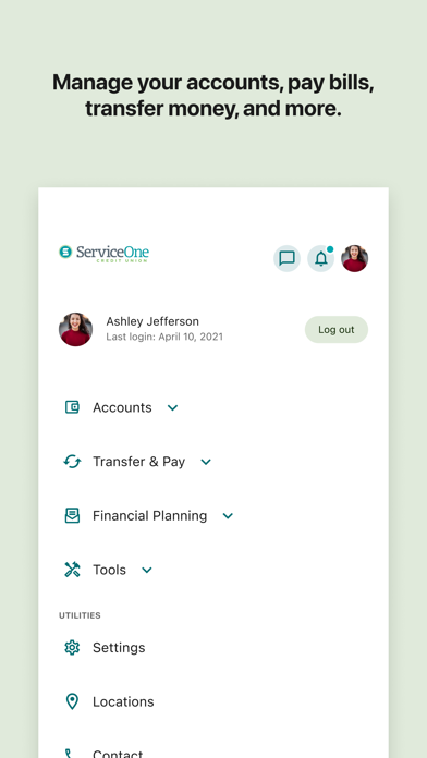 Service One CU iPhone screenshot 5 - Finance app